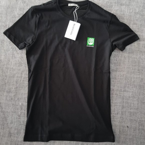 NWT BALENCIAGA CREWNECK TEE  BLACK  CASUAL
